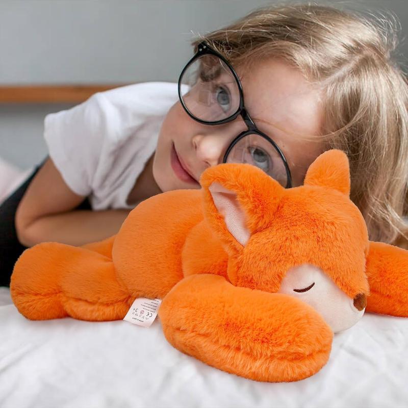 Niuniu Daddy Fox Weighted Stuffed Animal Toy for Kids Adults, 3.3lbs Fox Plush Toys, Heavy Lap Animals Fox Pillow, Cute Fox Plushie Gift for Birthday Christmas weighted  stuffed anxiety relief anxiety relief