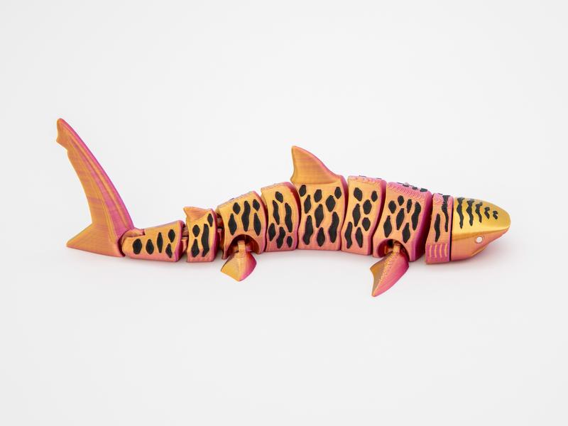 Tiger Shark Articulated Fidget- Flexible, Fun, and Perfect Gift for Ocean, Shark, & Sea Life Lovers