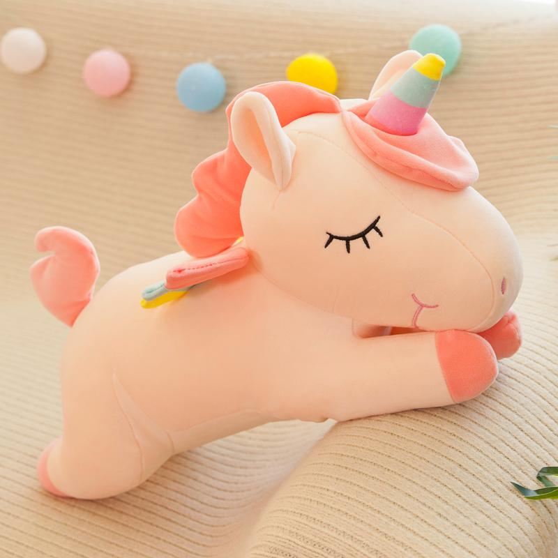 Unicorn Shaped Plush Toy, Cute Soft Stuffed Animal Pillow Toy, Home Decoration Gifts, Animal Shaped Pillow Gift, Summer Gift.