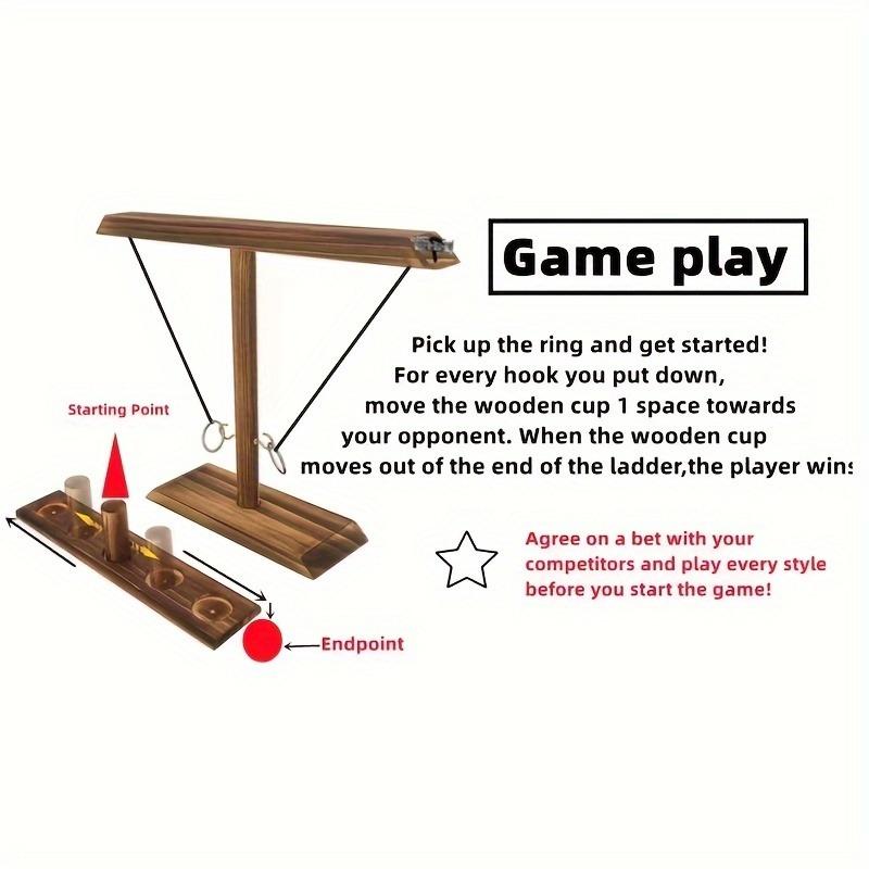 Creative Wooden Hook And Ring Game, The Ultimate Indoor outdoor Combat Game For Adults - Party Supplies, Booze Fun, For Bars, Families, Parties, Holiday Gifts