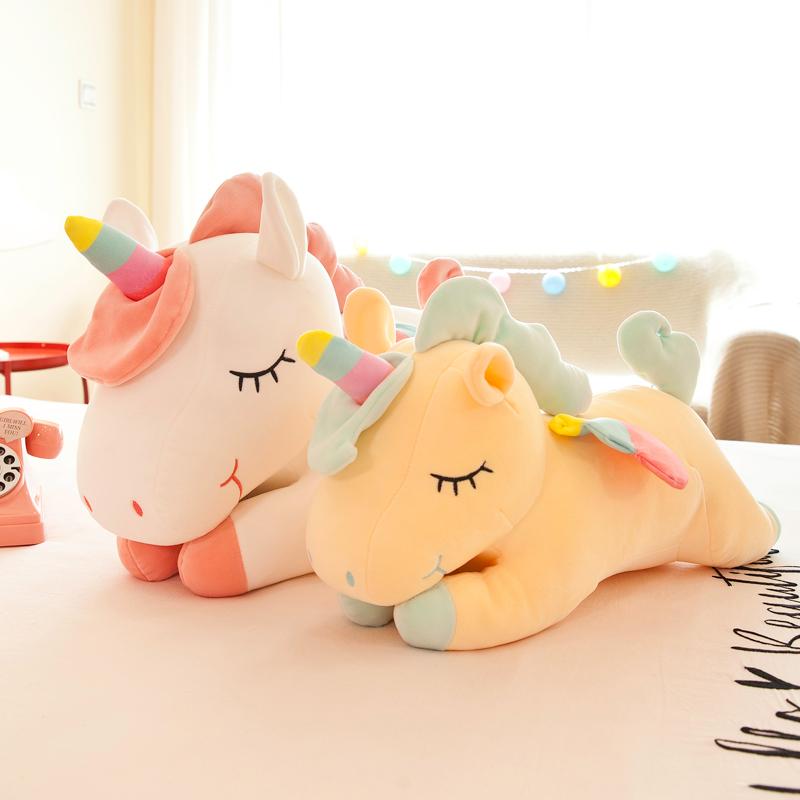 Unicorn Shaped Plush Toy, Cute Soft Stuffed Animal Pillow Toy, Home Decoration Gifts, Animal Shaped Pillow Gift, Summer Gift.