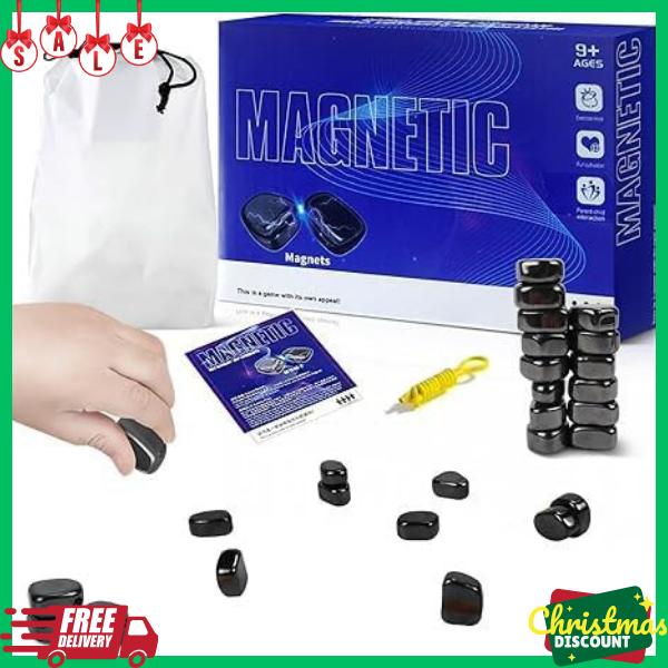 Magnetic Chess Game, Multiplayer Battle Magnet Board Games, 2024 Family Games for Kids and Adults, Tabletop Magnetic Strategy Game, Portable Magnetic Chess Set with Storage Bag