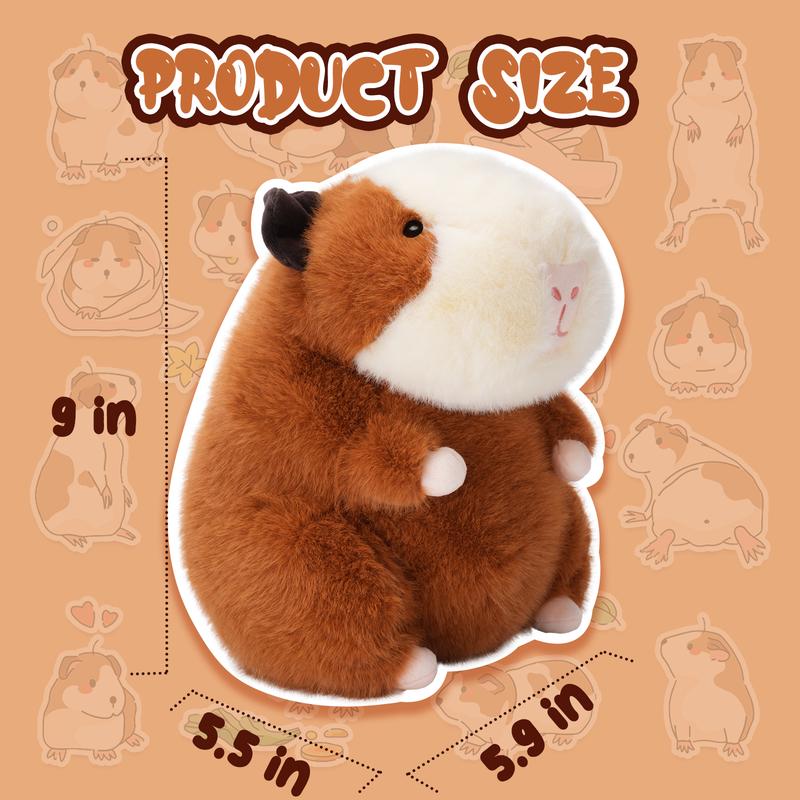 Guinea Pig Plush, Guinea Pig Stuffed Animal, Guinea Pig Soft Throw Pillow, Birthday Gift for Relatives Friend Boys Girls（Guinea Pig-Brown） stuffed animals