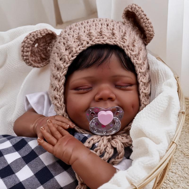 20-Inch Lifelike Reborn Baby Doll - Soft Full Body Realistic Newborn Sleeping Girl with Feeding Kit & Gift Box for Kids 3-7 Years Old