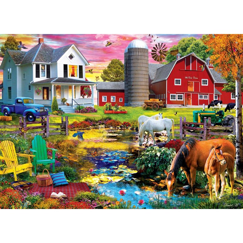 MasterPieces - Farm & Country - Picnic on the Farm 1000 Piece Jigsaw Puzzle