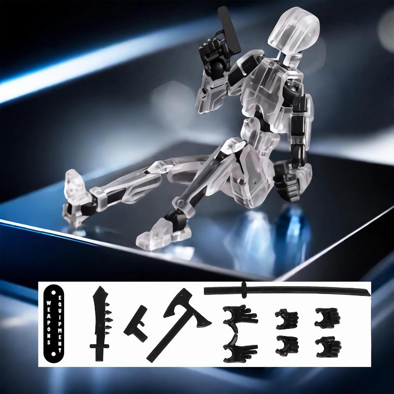 Pre-Assembled Set Of 3 3D Printed Multi-Jointed Action Figure Sets T13, Fully Articulated Robot Models, Animation, Halloween Gifts, Christmas Gifts