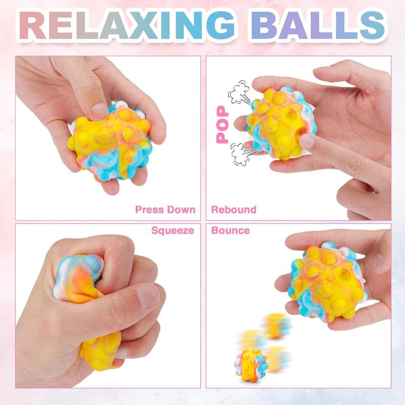 Stress Balls Set, Squishy Stress Ball, 8 Pack Stress Relief Ball for Adults Anxiety Relief Balls Squeeze Ball