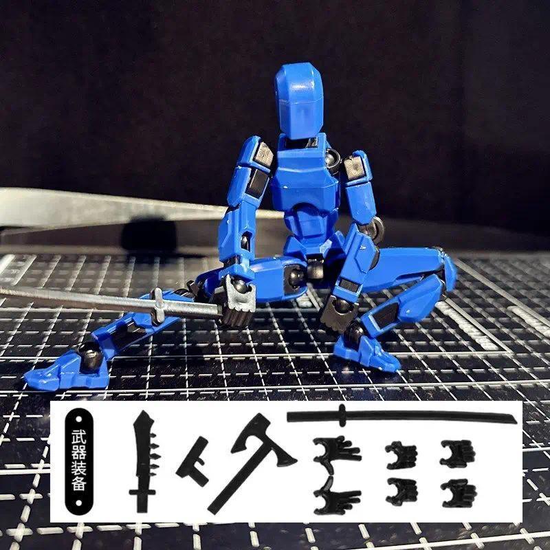 Action Figure Multi-Jointed Shapeshift Robot 3D Printed Multi-Jointed Movable Lucky Doll Toy Kid Christmas Decora Gift