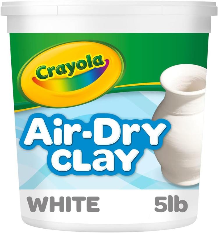 Crayola Air Dry Clay (5lbs), Natural White Modeling Clay for Kids, Sculpting Material, Bulk Craft Supplies for School Classrooms