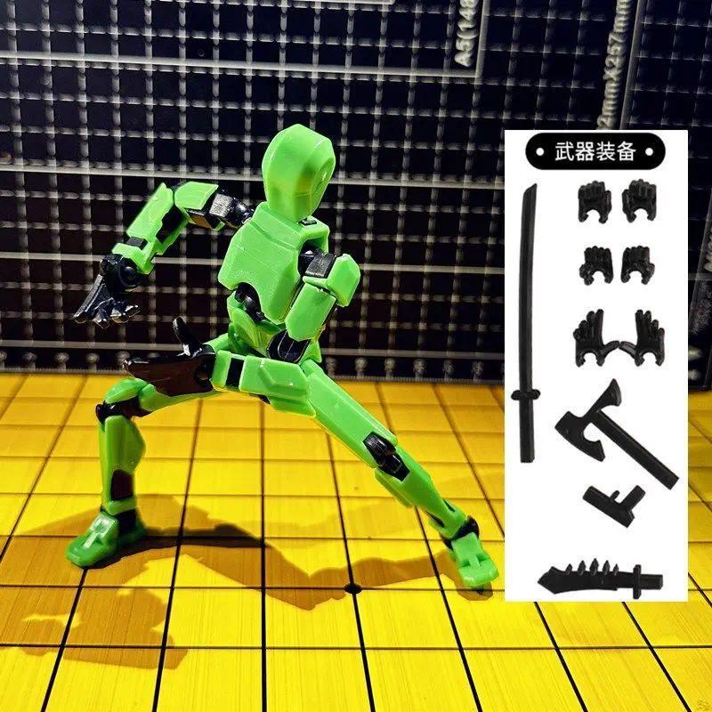 Action Figure Multi-Jointed Shapeshift Robot 3D Printed Multi-Jointed Movable Lucky Doll Toy Kid Christmas Decora Gift