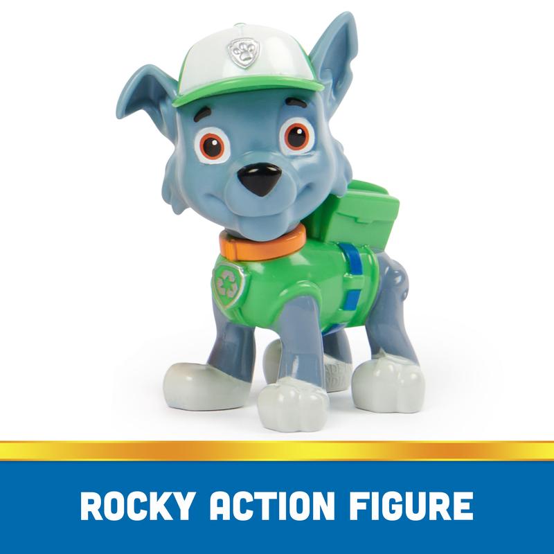 PAW Patrol, Rocky’s Recycle Truck, Toy Truck with Collectible Action Figure, Sustainably Minded Kids Toys for Boys & Girls Ages 3 and Up