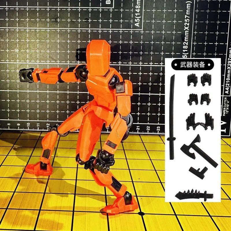 Action Figure Multi-Jointed Shapeshift Robot 3D Printed Multi-Jointed Movable Lucky Doll Toy Kid Christmas Decora Gift