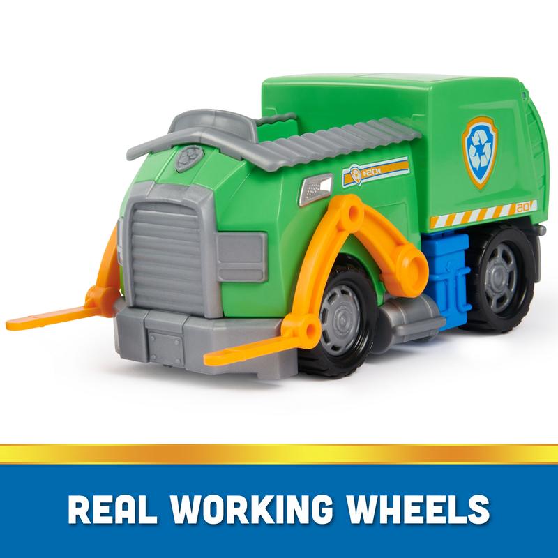 PAW Patrol, Rocky’s Recycle Truck, Toy Truck with Collectible Action Figure, Sustainably Minded Kids Toys for Boys & Girls Ages 3 and Up