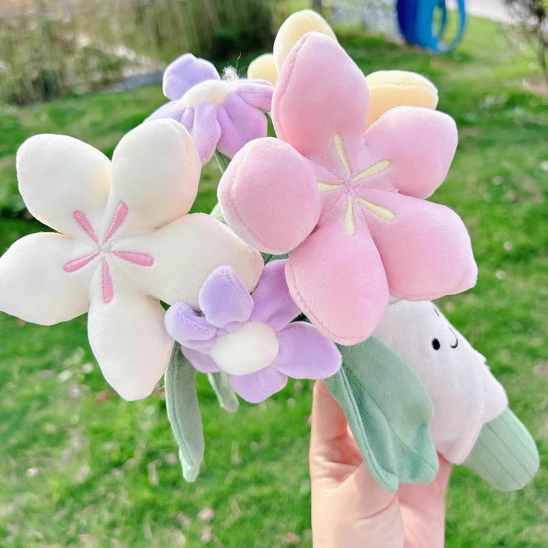 DIPU-HOME Cute Flower Plush Lovely Smiling Face Huggable Handing Flower Sweet Gifts for Boys Girls Kids Adults, Thanksgiving Gifts