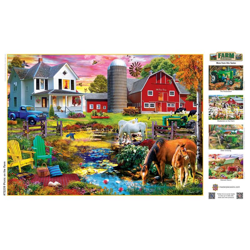 MasterPieces - Farm & Country - Picnic on the Farm 1000 Piece Jigsaw Puzzle