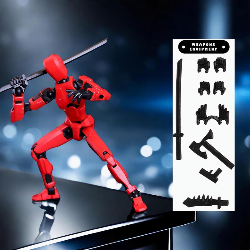 Pre-Assembled Set Of 3 3D Printed Multi-Jointed Action Figure Sets T13, Fully Articulated Robot Models, Animation, Halloween Gifts, Christmas Gifts