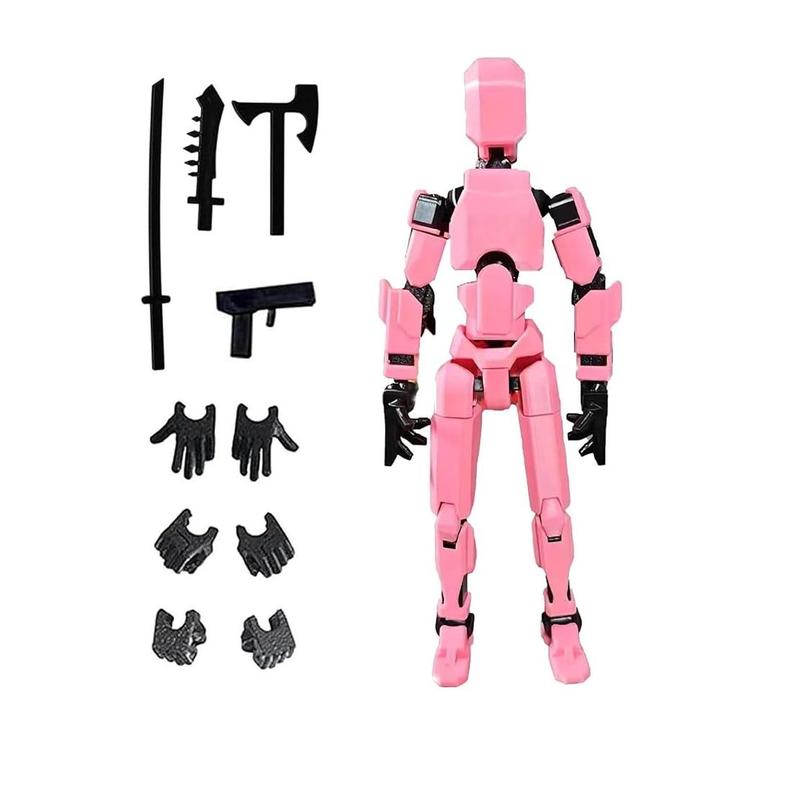 Pre-Assembled Set Of 3 3D Printed Multi-Jointed Action Figure Sets T13, Fully Articulated Robot Models, Animation, Halloween Gifts, Christmas Gifts