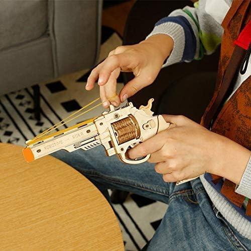 Rolife 3D Wooden Puzzle, DIY Revolver Blaster Model Toys Jigsaw Brain Teaser Gift for Kids, Teens and Adults by Green LF Birthday Gifts Christmas Gifts Halloween Gifts