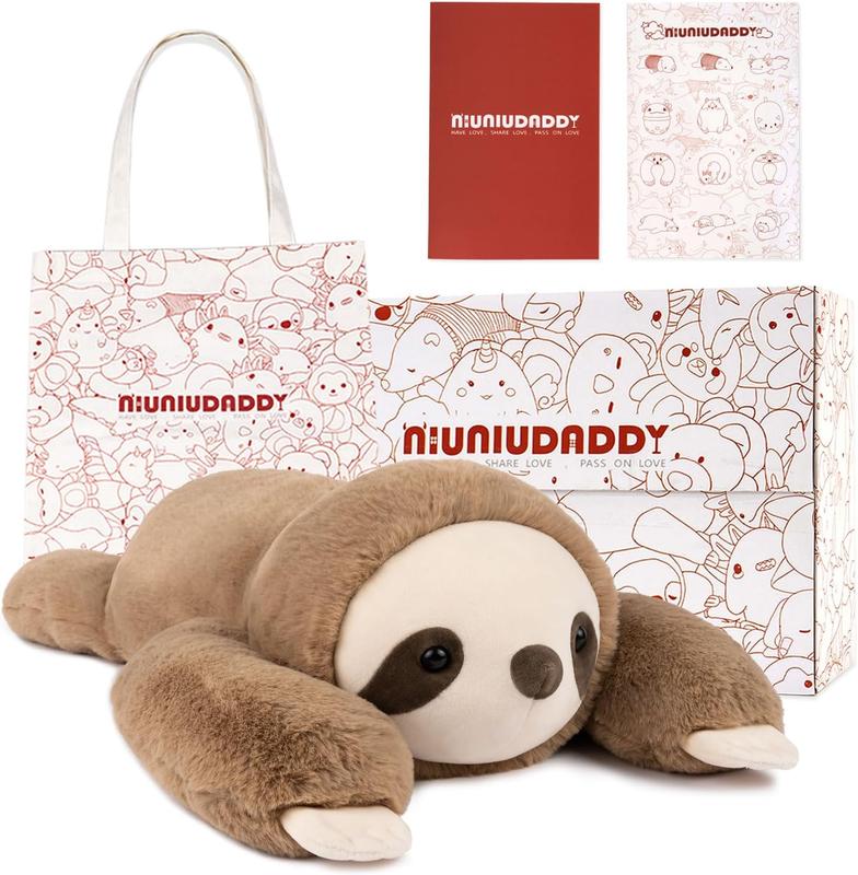 Niuniu Daddy 3.66lb Weighted Sloth Stuffed Animals with Gift Box, Plush Toy for Kid, Stuffed Sloth Plush Pillow as Gift for Christmas Birthday weighted  stuffed plushie weighted  stuffed