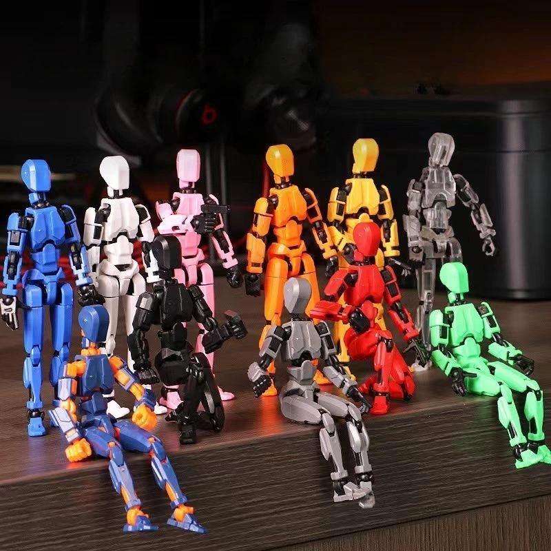 Action Figure Multi-Jointed Shapeshift Robot 3D Printed Multi-Jointed Movable Lucky Doll Toy Kid Christmas Decora Gift