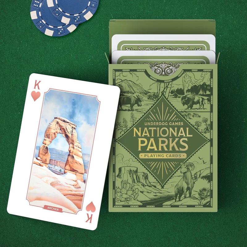 Underdog Games National Park Playing Cards | 52 Pieces of Stunning Art | Unique Park for Every Card