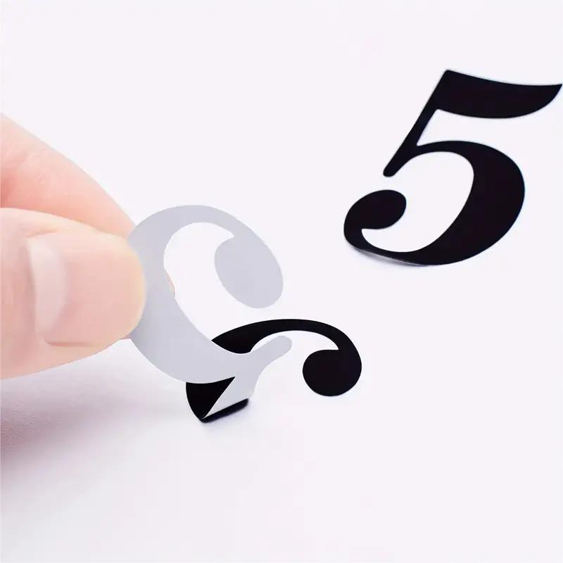 Number Sticker, 4 Counts Waterproof Number Label Sticker, Multipurpose Number Sticker for DIY Scrapbooking, Decoration Sticker for Phone Case, Computer, Guitar, Bag, Water Cup, Scrapbooking Supplies