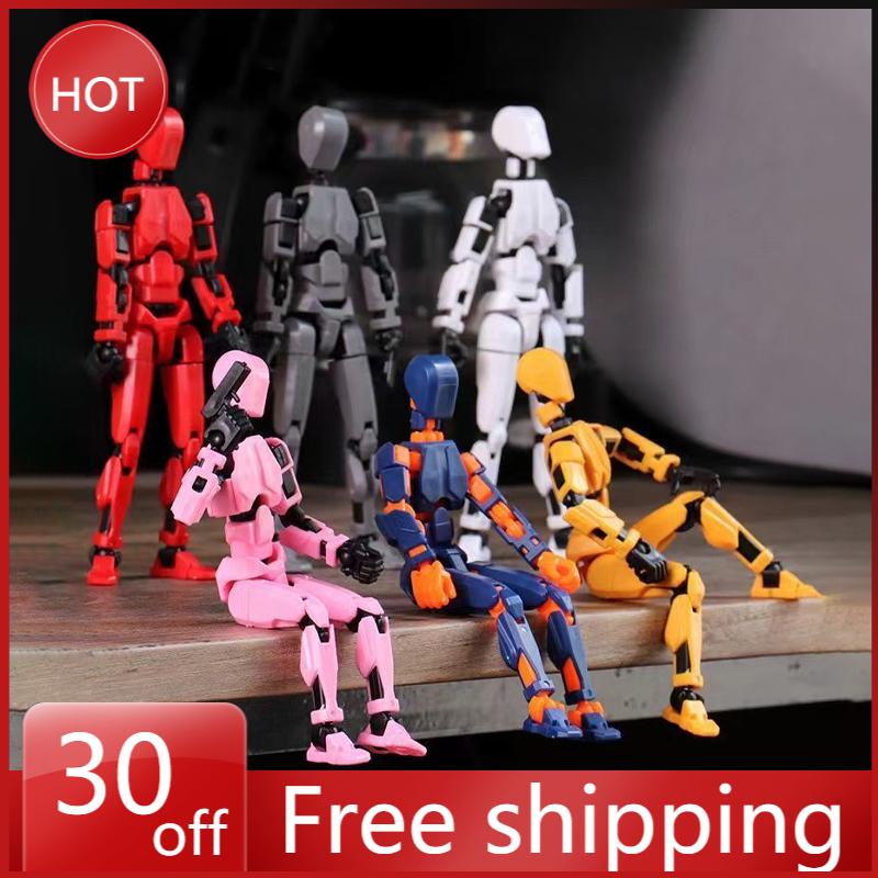 Action Figure Multi-Jointed Shapeshift Robot 3D Printed Multi-Jointed Movable Lucky Doll Toy Kid Christmas Decora Gift