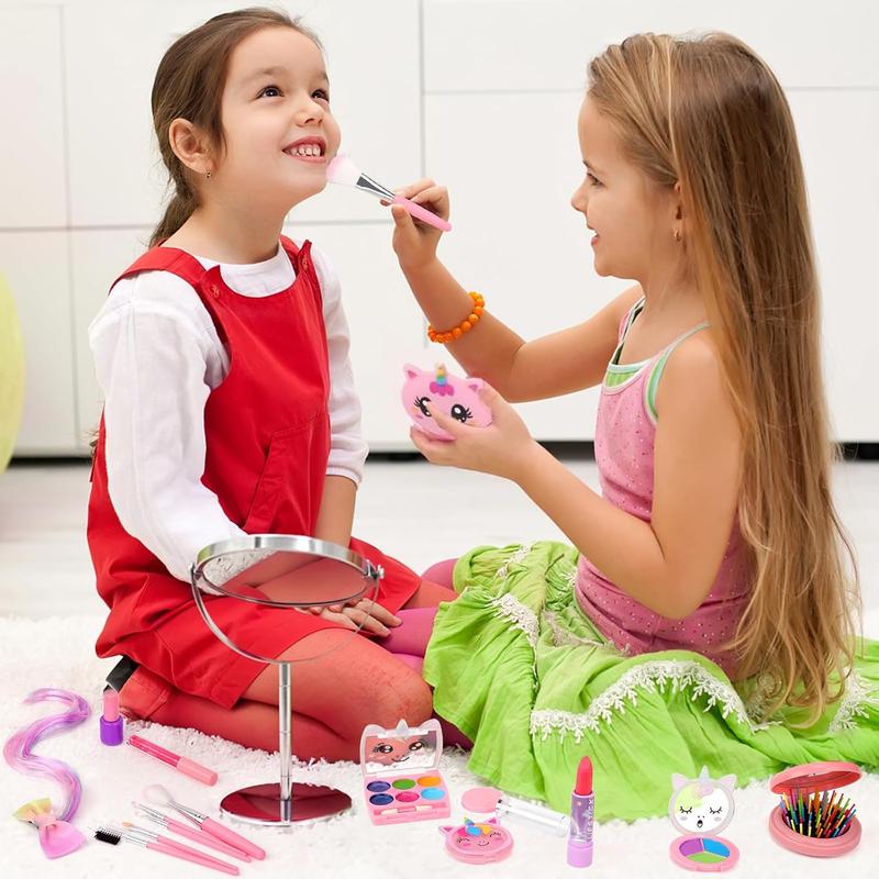 Christmas Gift Kids Washable Makeup Girls Toys - Girls Makeup Kit for Kids Make up Set Real Makeup for Kid Little Girls Toddlers Children Princess Christmas Birthday Gifts