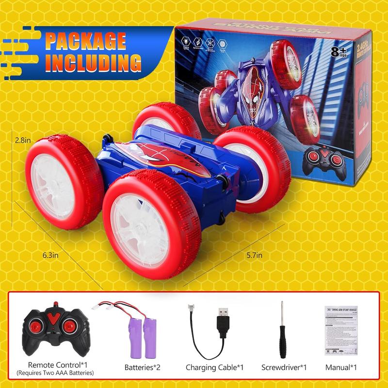 Spider Remote Control Car for Boys and Girls,360° Rotating RC Car Toy with Cool Spray Pattern