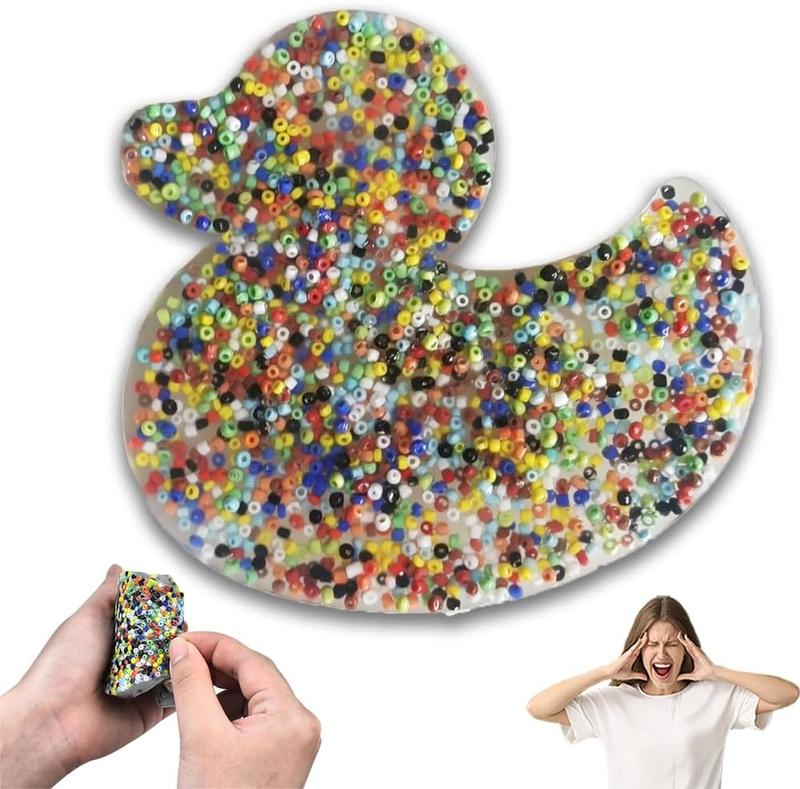 Picky Pad Skin Picking Fidget Toy, Silicone Big Picking Pad Reusable Duck 4.2'' x 3.8'' Picking Fidget Toys for Skin Pickers Relax Anxiety Toy for Adults