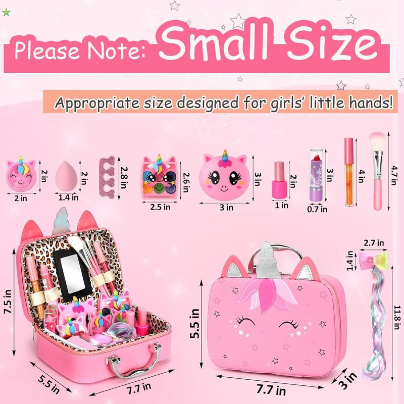 Kids Washable Makeup Girls Toys - Girls Makeup Kit for Kids Make up Set Real Makeup for Kid Little Girls Toddlers