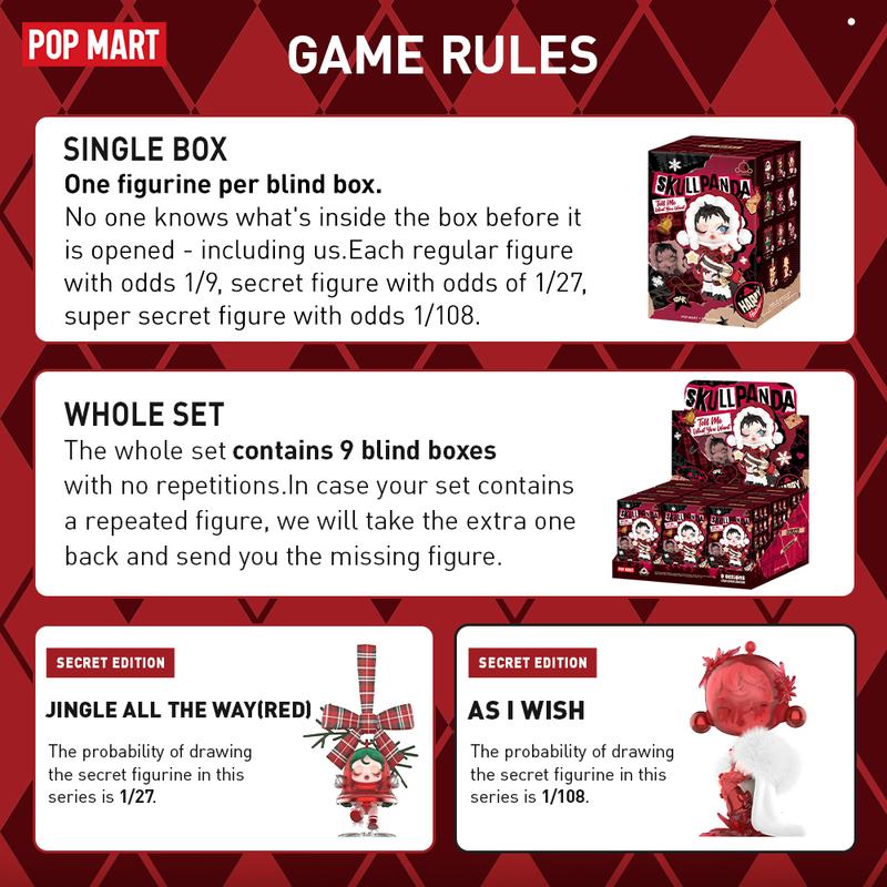 SKULLPANDA Tell Me What You Want Series Figures, Blind Box, Mystery Box