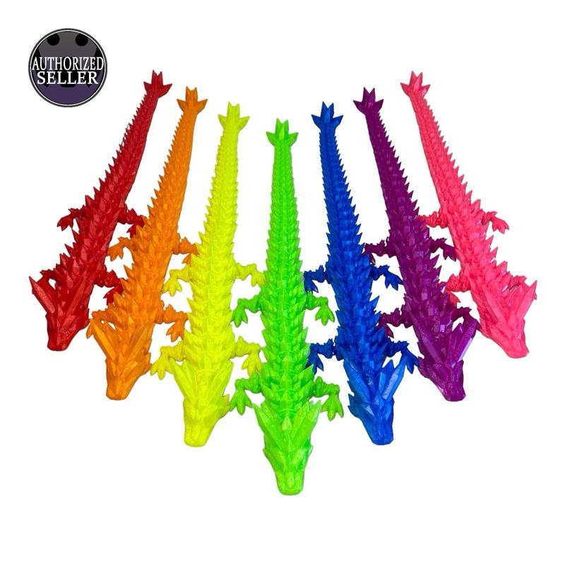 Crystal Flexi-Dragon – Articulated 3D Toy in Medium, Large & MEGA Sizes