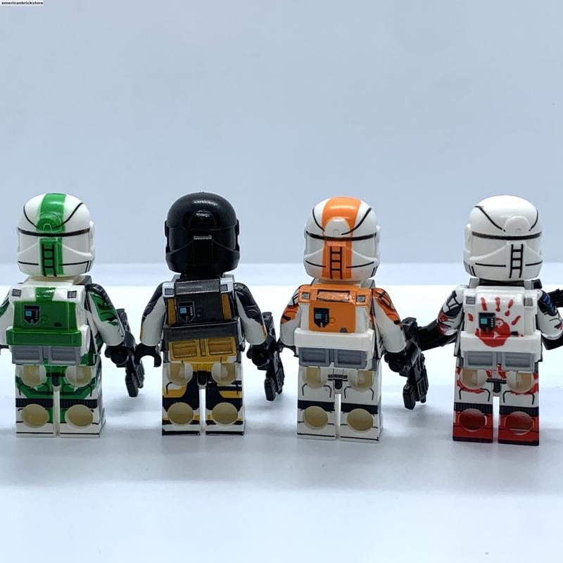 Delta Squad Minifigures Star Clone Wars Clone Troopers with DC-17m Blasters Republic Commando Boss Sev Fixer Scorch