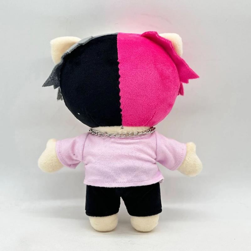 In Stock Travis Plush Anime Plush Toy Doll with Pink Clothes Necklace Stuffed Soft Plush Toys Fans Collect Gifts