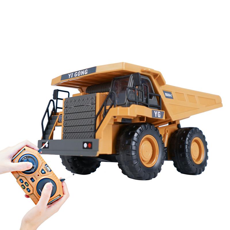 Summer GIFT1:20 RC Excavator Bulldozer Remote Control Dump Truck with Light Sound Programmable Engineering Children's Car Toy for Kids Gift excavator