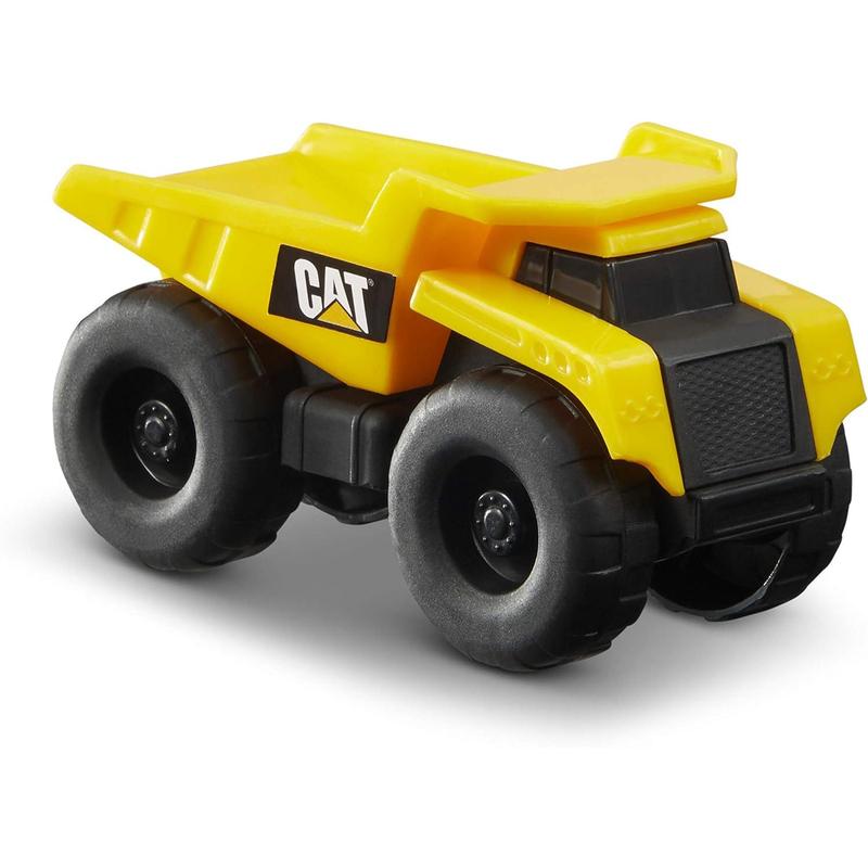 CAT Construction Toys, Little Machines 5pk Truck Toy Set, Includes Dump Truck, Front Loader, Bulldozer, Backhoe, and Excavator Vehicles with Moving Parts, Ages 3+