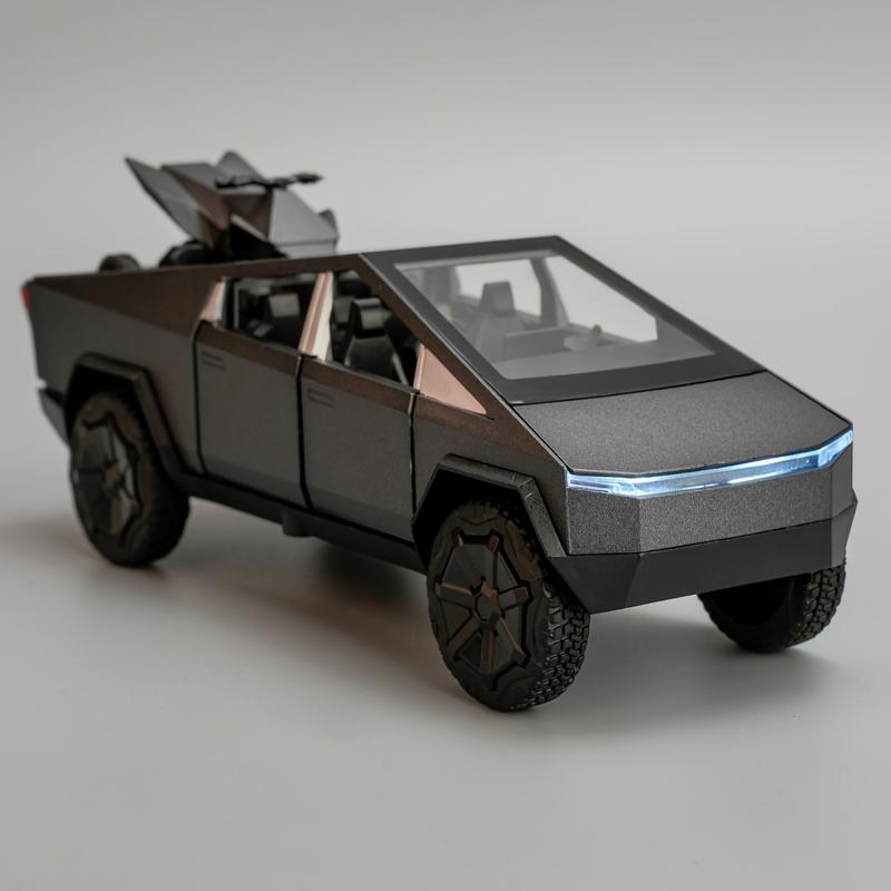 1:32 Scale Tesla Cybertruck Alloy Toy Model Car - with engaging music and lights, and an exciting pullback mechanism - The perfect car collectible