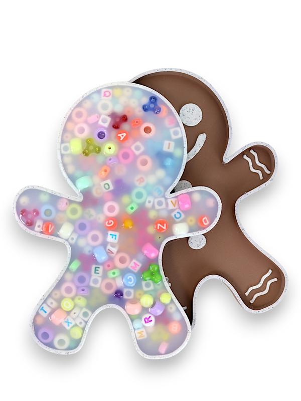 Gingerbread man Picky Pad and Tray- Satisfy Your Urge to Pick, Pop and Peel Stress-Free!