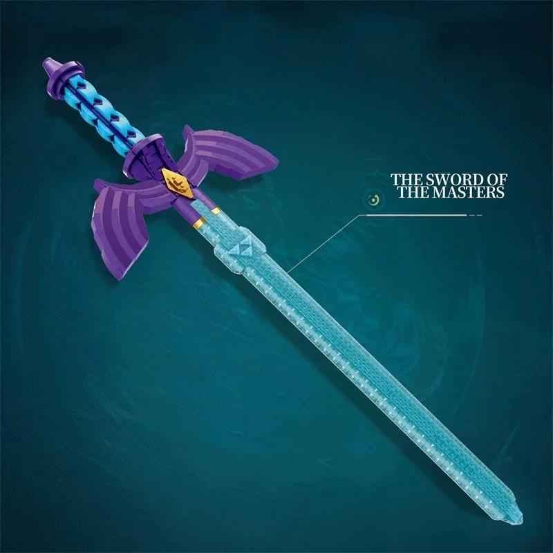 TOYSLINE-820PCS Master Sword Building Blocks Classic Game Weapon Model Bricks Creative Desktop Ornaments DIY Toys for Kids Adults Gifts