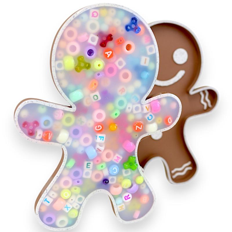 Gingerbread man Picky Pad and Tray- Satisfy Your Urge to Pick, Pop and Peel Stress-Free!