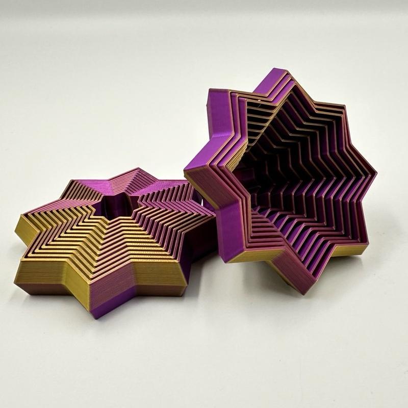 Flexi Star - 3D Printed, Compact and Portable Toy for Stress Relief and Anxiety, Star-Shaped Design