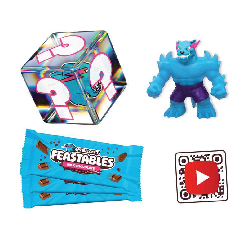 Feastables MrBeast Collector Edition Briefcase with Feastables Chocolate and Beast Lab Toy, 6 Pieces