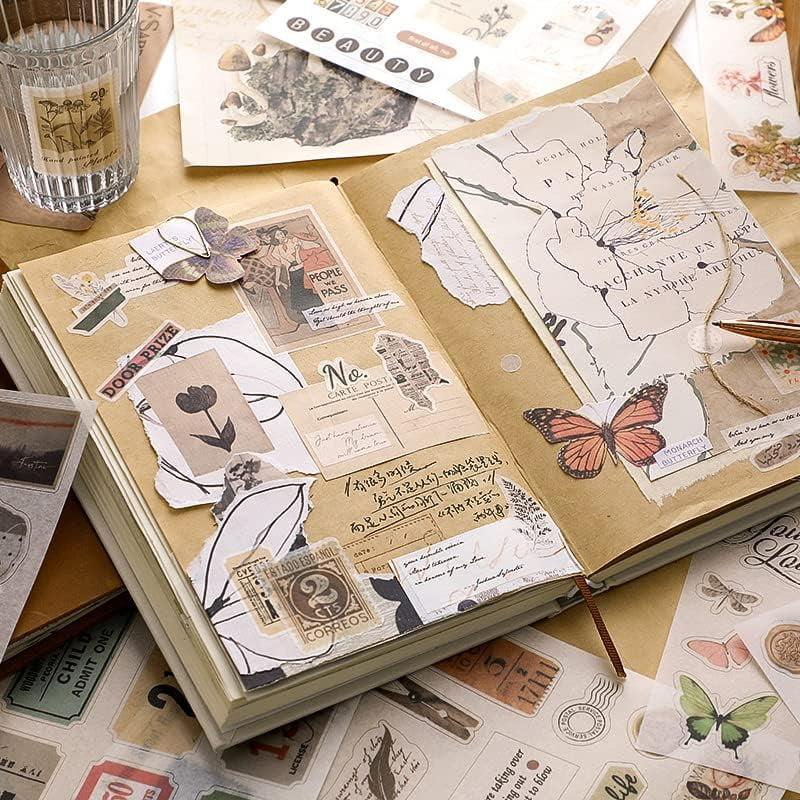 453 Pcs Vintage Stickers for Journaling Scrapbooking Supplies, Ephemera Pack with Scrapbook Papers Retro People Scrap Booking Supplies Kit