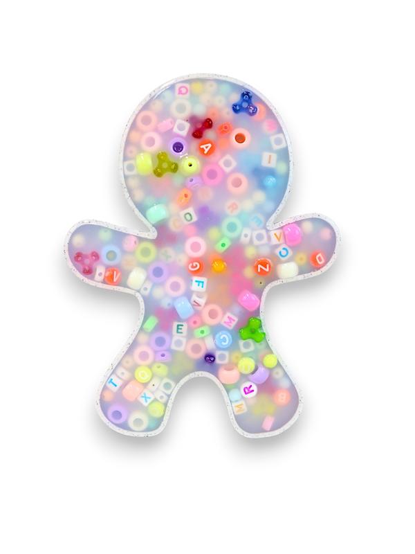 Gingerbread man Picky Pad and Tray- Satisfy Your Urge to Pick, Pop and Peel Stress-Free!