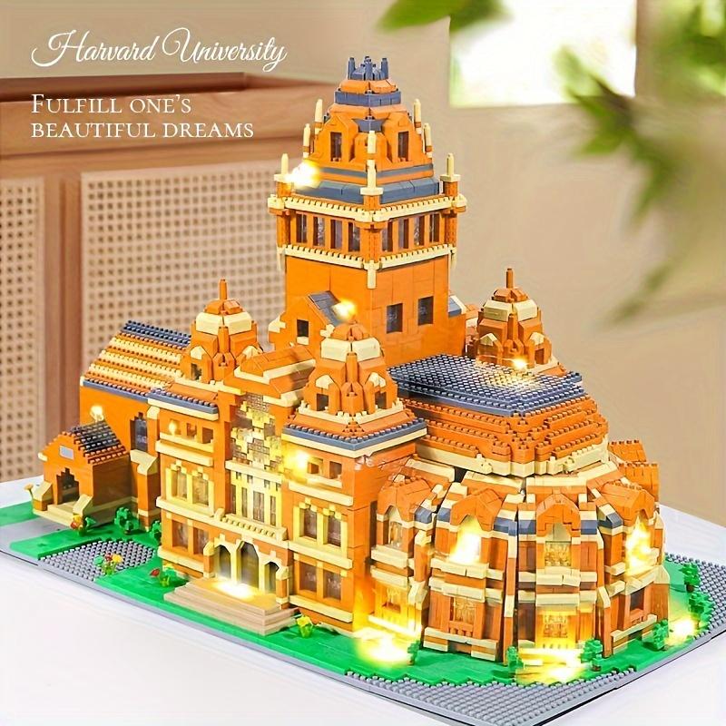 3500 + PCs Super Stunning Harvard University Building Particle Building Blocks Assembly Toys