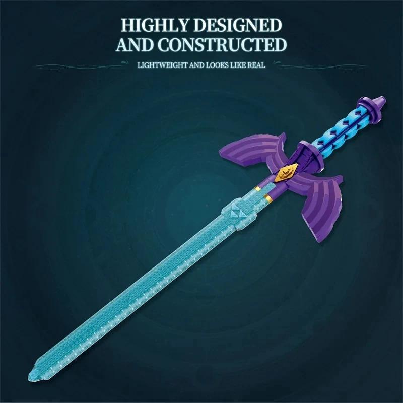 TOYSLINE-820PCS Master Sword Building Blocks Classic Game Weapon Model Bricks Creative Desktop Ornaments DIY Toys for Kids Adults Gifts