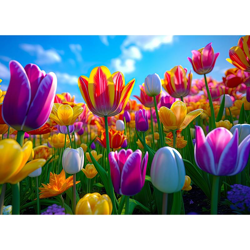 HUADADA adult 1000 pieces of puzzles, a hundred flowers are gorgeous, suitable for home decoration holiday gifts, family games, grandparents brainstorming