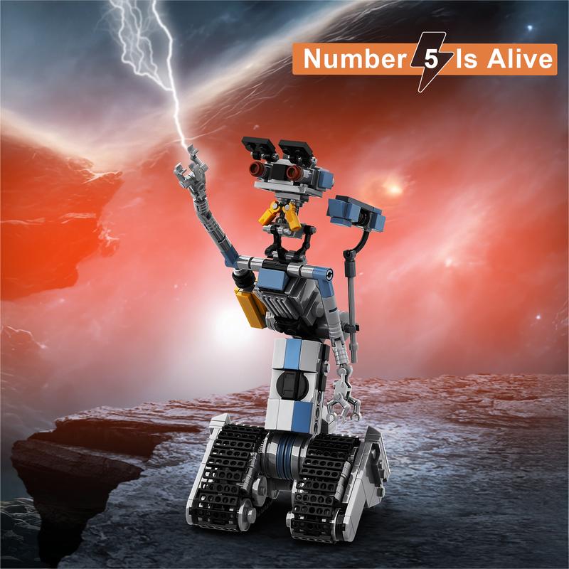 Johnny Number 5 Robot Building Block Set, Perfect Christmas Gift Set for Kids Aged 6+ (370 pcs)