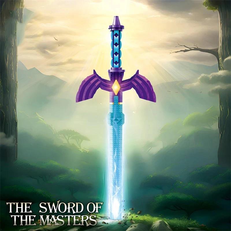 TOYSLINE-820PCS Master Sword Building Blocks Classic Game Weapon Model Bricks Creative Desktop Ornaments DIY Toys for Kids Adults Gifts